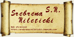 Srebrena Mileticki vizit kartica